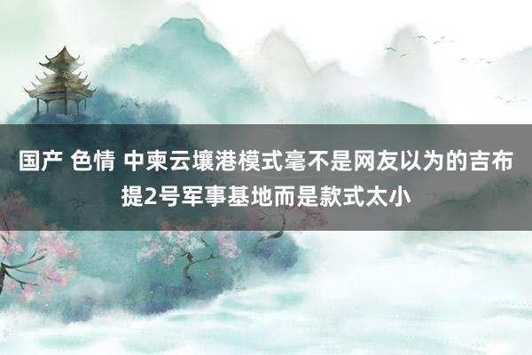 国产 色情 中柬云壤港模式毫不是网友以为的吉布提2号军事基地而是款式太小